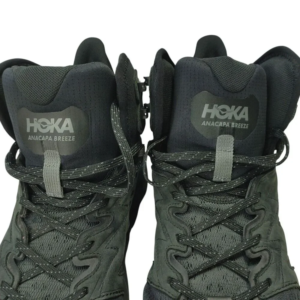 HOKA ONE ONE Men's Anacapa Breeze Mid Hiking Boots Black 1134505 Size 11 D